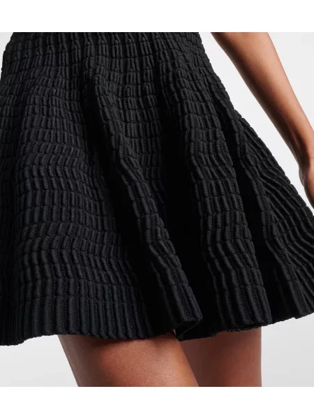 Fustă Alaïa cu talie înaltă negru