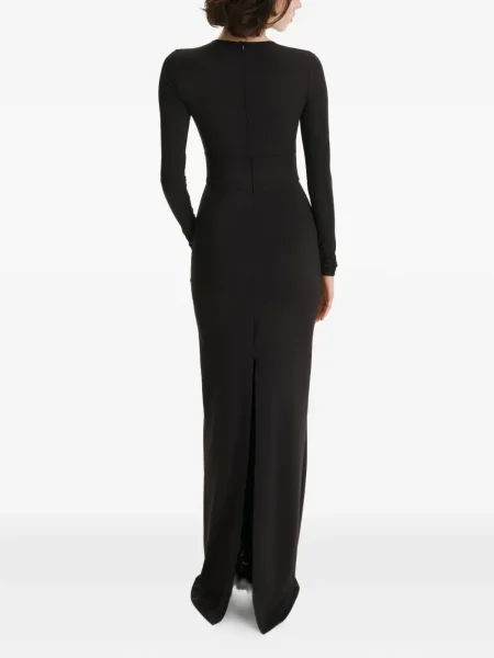 Rochie maxi 2310 Studio cu mâneci lungi lungă de costum negru