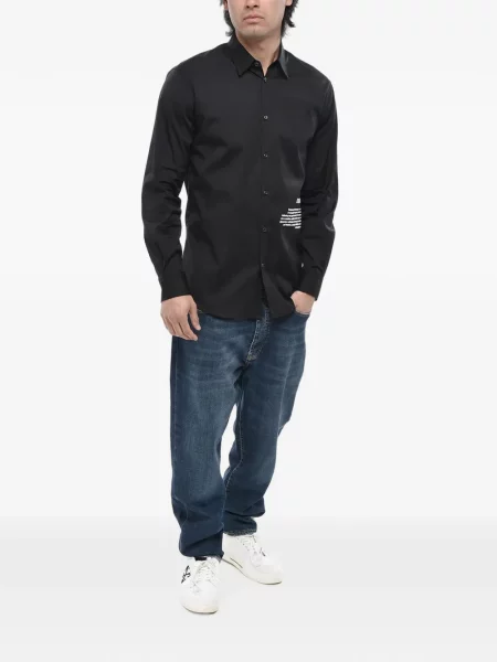 Cămașă Dsquared2 cu imagine negru