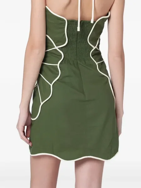 Rochie Farm Rio cu gât halter de costum verde