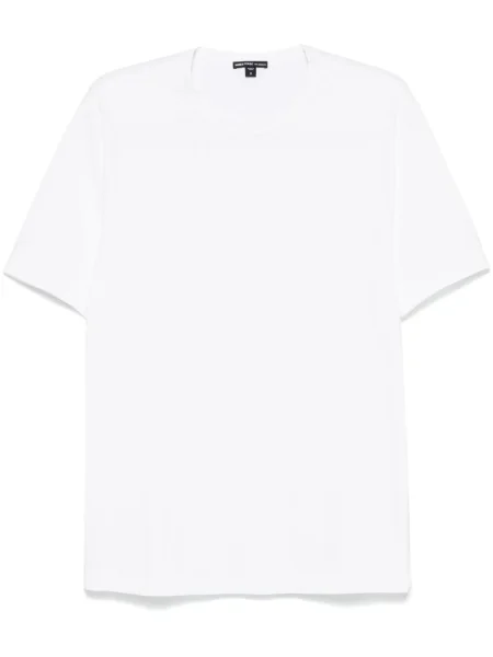 Tricou James Perse din jerseu cu decolteu rotund alb