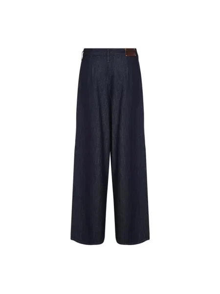 Szerokie jeansy Dries Van Noten niebieskie