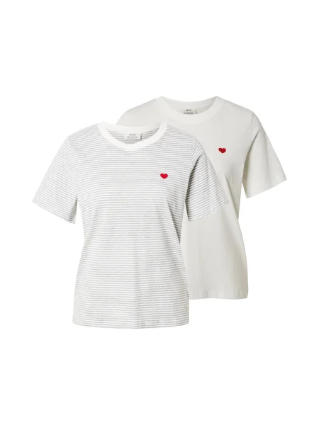 JDY Tricou JDYPISA gri / roșu alb