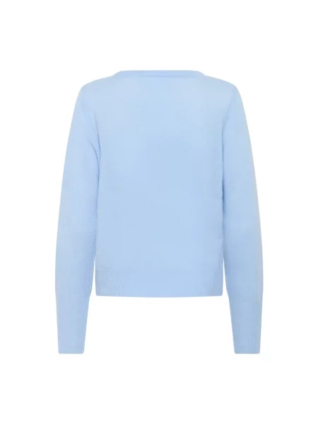 Dzianinowy sweter Kaffe niebieski