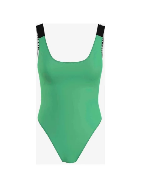 Strój kąpielowy Calvin Klein Scoop Back Intense Power jasnozielony S czarny