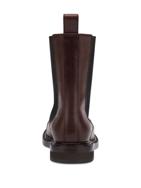 Botine chelsea Moschino din piele maro