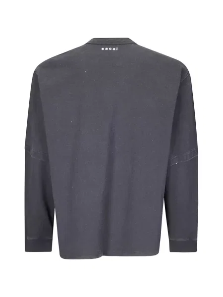 Lung tricou Sacai gri