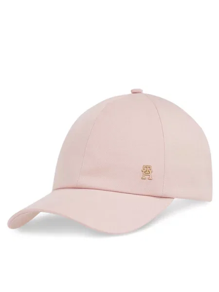 Kapa s šiltom Tommy Hilfiger Elevated Chic Soft Cap roza