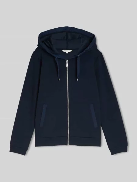 Bluza rozpinana o kroju regular fit z dodatkiem Tom Tailor granatowa