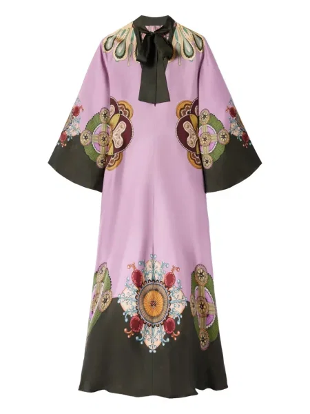 Rochie maxi La Doublej de costum roz