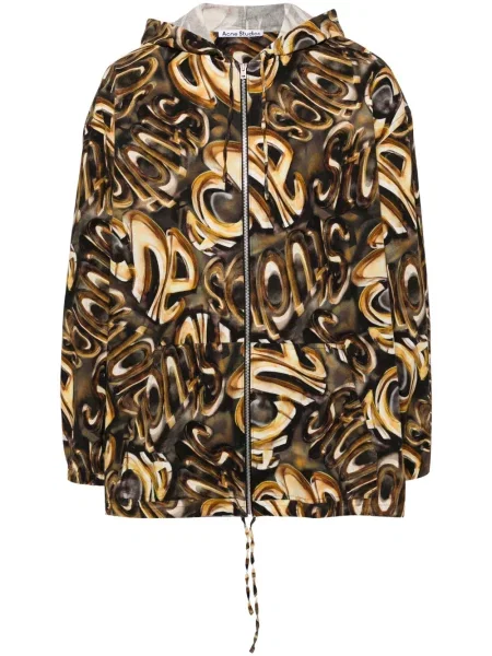 Geacă Acne Studios cu glugă negru