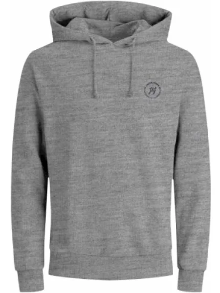 JACK & JONES Mikina Jaxon námornícka modrá / sivá melírovaná / biela