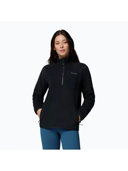 Bluză fleece pentru femei Columbia Pacific Arch Half Zip Fleece Black negru