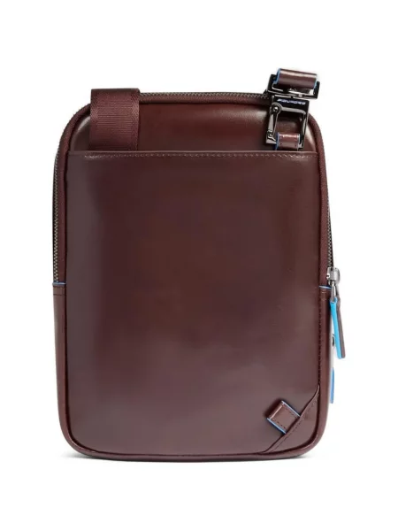 Crossbody torba Piquadro s autogramom smeđa
