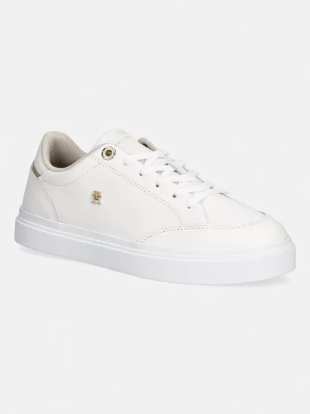 Tommy Hilfiger Teniși din piele TH CHIC alb