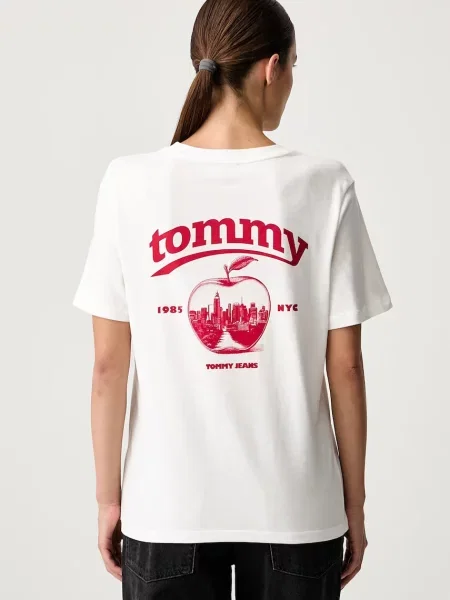Tommy Jeans tricou pentru femei din alb