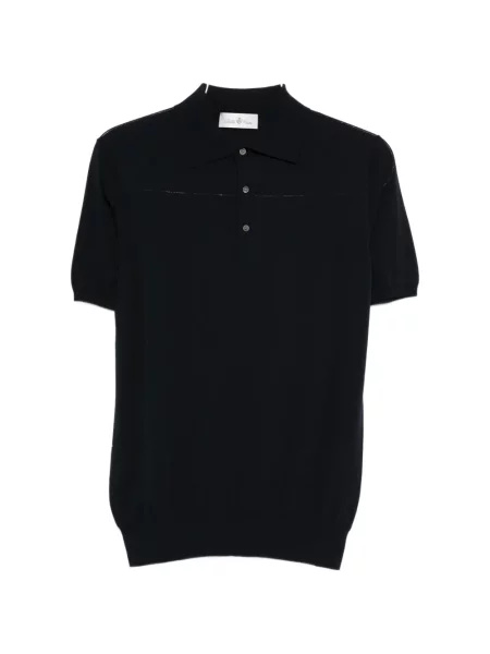 Tricou polo Della Ciana scurt albastru