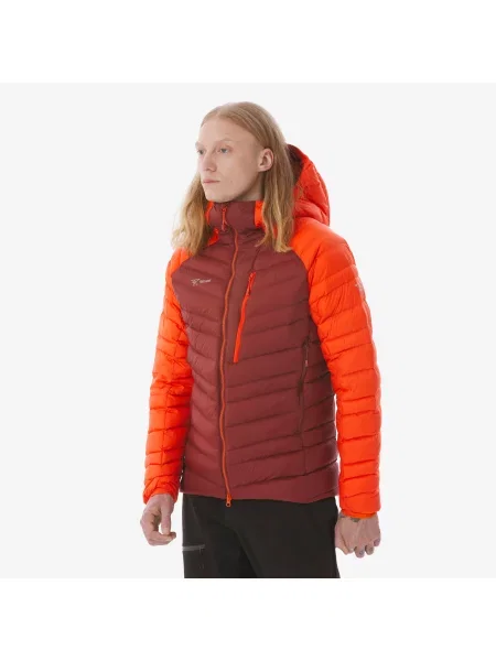 Kurtka puchowa z kapturem Simond Alpinism pomarańczowa