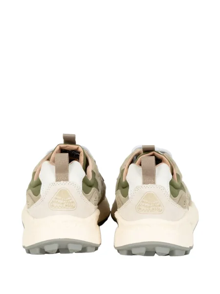 Sneakerși Flower Mountain cu șireturi cu model floral din dantelă verde