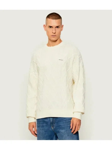 Guess Jeans Pulover | Relaxed fit cu adaos de lână