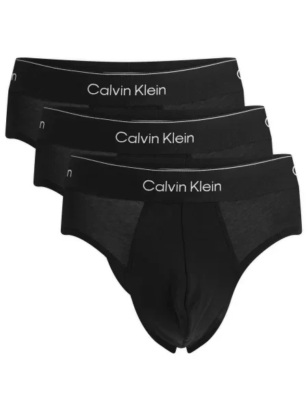 Slipy z elastycznym pasem z logo w zestawie 3 szt. Calvin Klein Underwear czarny
