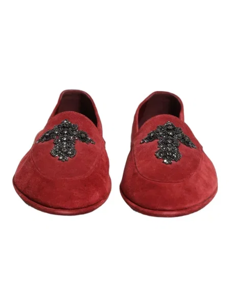 Półbuty Dolce And Gabbana zamszowe czerwone