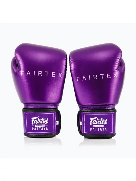Rękawice bokserskie Fairtex Metallic Boxing purple fioletowe