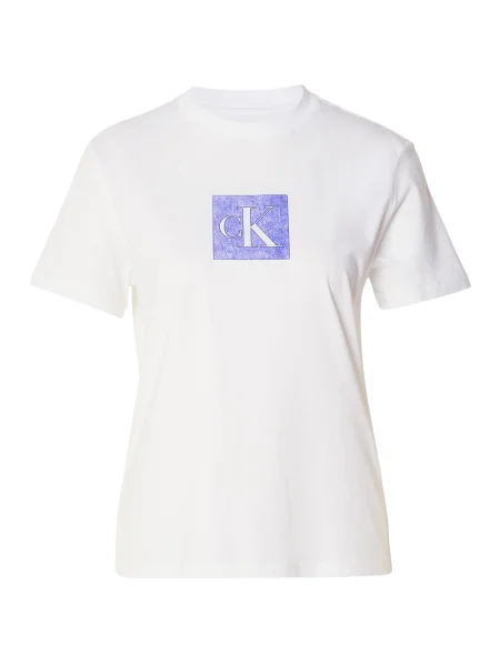Calvin Klein Jeans Tricou albastru alb