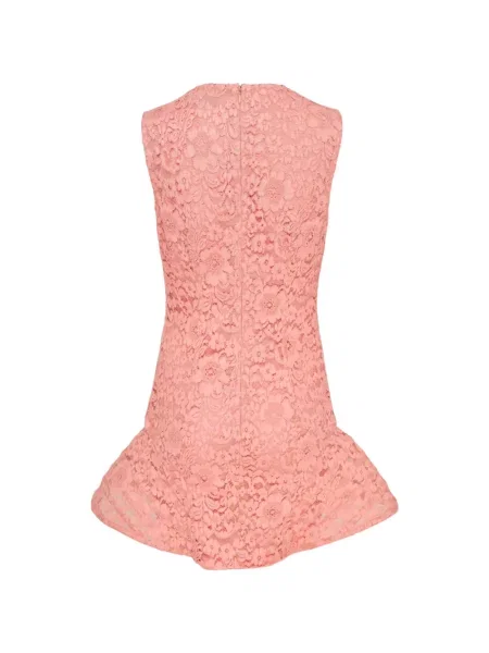 Rochie mini Stella Mccartney cu broderie din dantelă roz