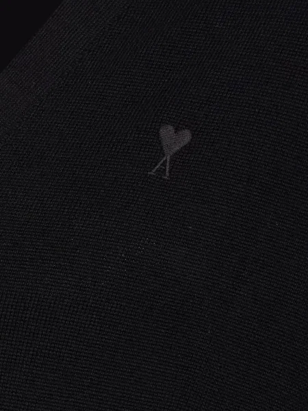 Cardigan Ami Paris cu decolteu în V negru