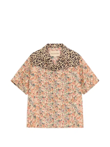 Cămașă Valentino Garavani de mătase cu model floral cu imagine