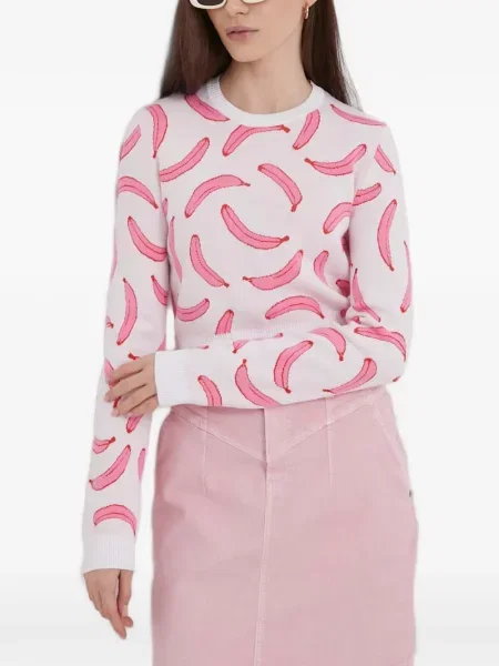 Pulover Benetton cu imagine roz