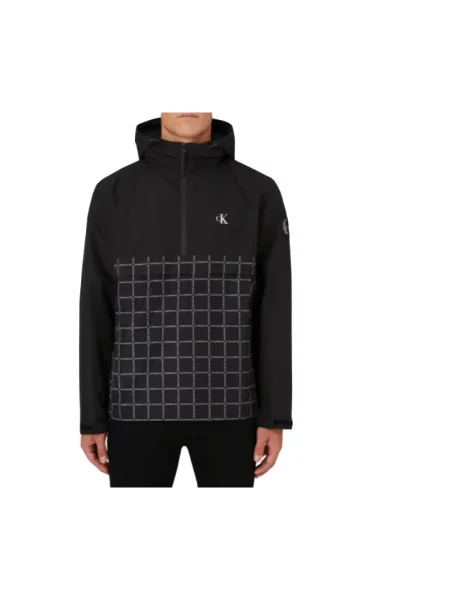 Wielobarwność anorak Calvin Klein szara