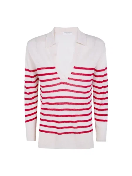 Sweter Majestic Filatures z dekoltem w serek