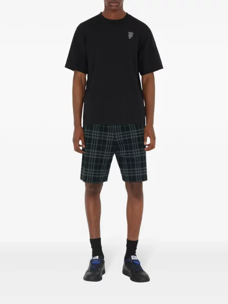 Pantaloni scurți Burberry în carouri cu imagine albastru