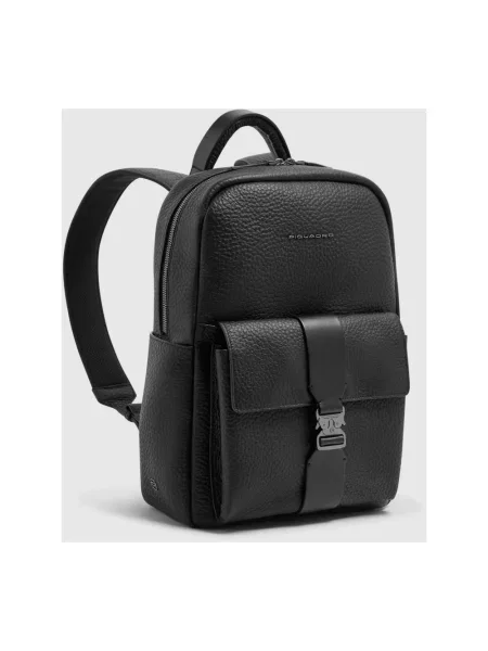 Torba na laptopa Piquadro skórzana czarna