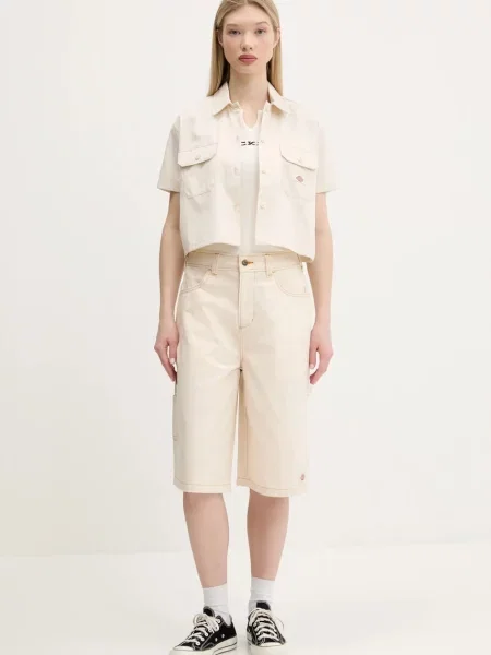 Шорти Dickies однотонна висока посадка бежевий