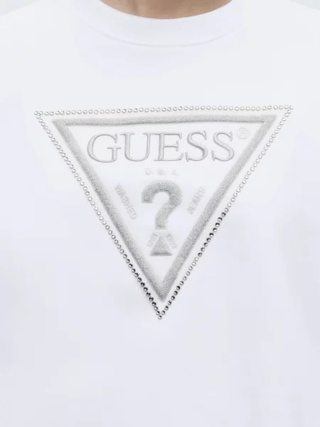 GUESS Mikina strieborná biela