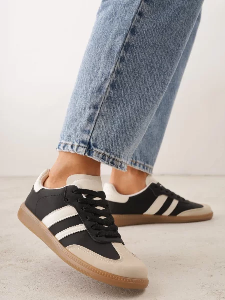 Sneakers Jereria cu bej negri