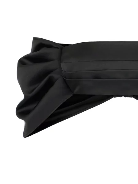 Satenski top Elisabetta Franchi s mašnom crna