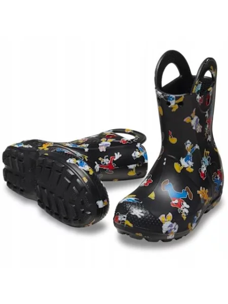 Kalosze Dla Dzieci Crocs Mickey Friends Handle It Boot Kids. czarne