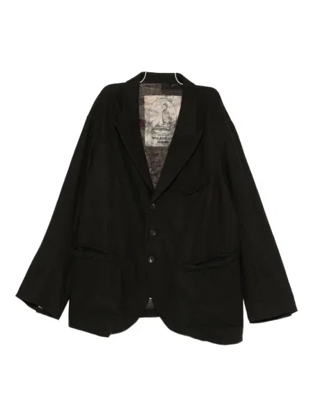 Sacou Ziggy Chen de lână negru