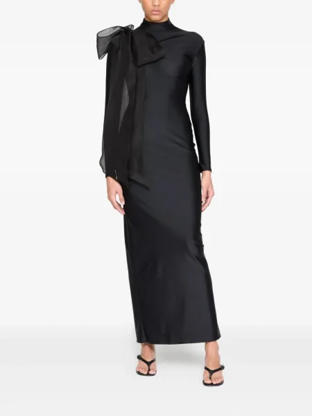 Rochie maxi Atu Body Couture drapată de costum negru