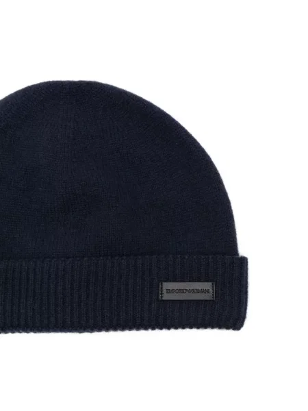 Căciulă Emporio Armani tricotate albastru