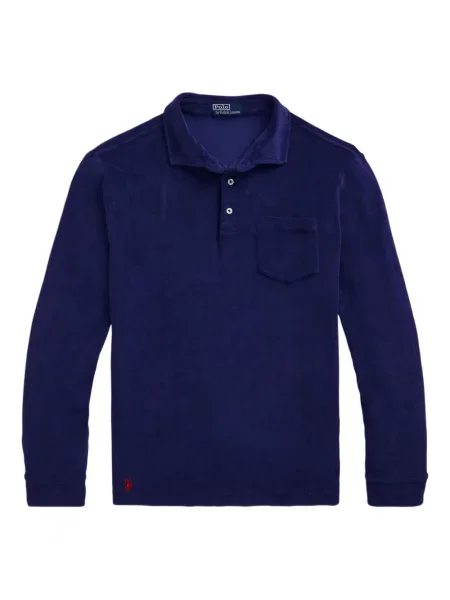 Ленени карирани чорапи Polo Ralph Lauren джобове на гърдите черно