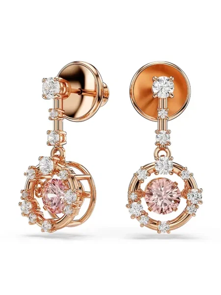 Swarovski Uhani rožnato / roza zlata