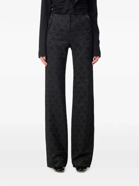 Pantaloni Alberta Ferretti din jacard negru