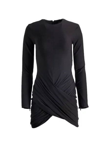 Lung rochie mini Jacquemus drapată negru
