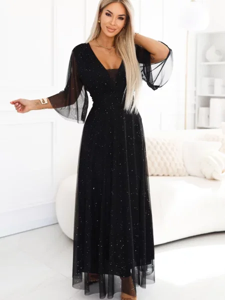 Rochie maxi Numoco Basic negru