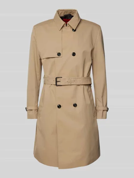 HUGO trencz przejściowy dwurzędowy beżowy